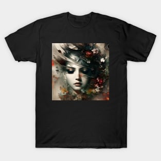 Beaux Animes Art, Beautiful Fantasy Anime Girl with flowers in her hair Design T-Shirt